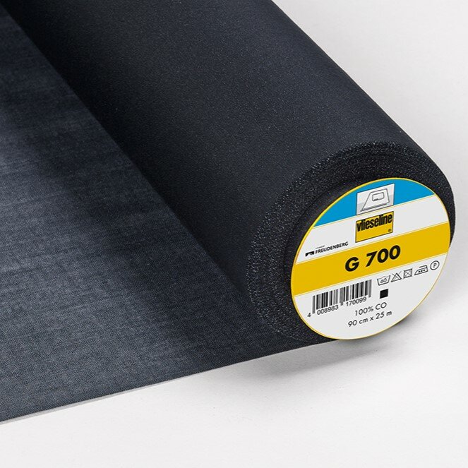 Bavlnený Vlizelín G 700 - š: 90cm, jednostranne nažehľovací - čierny