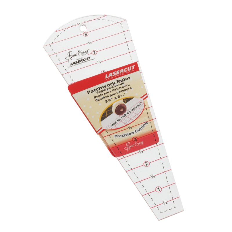 Patchworkové pravítko na drážďanské taniere 