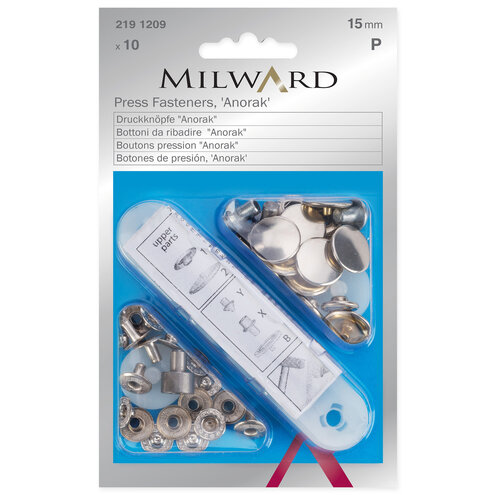 Kovové gombíky - cvoky na vetrovku - strieborné 15mm 