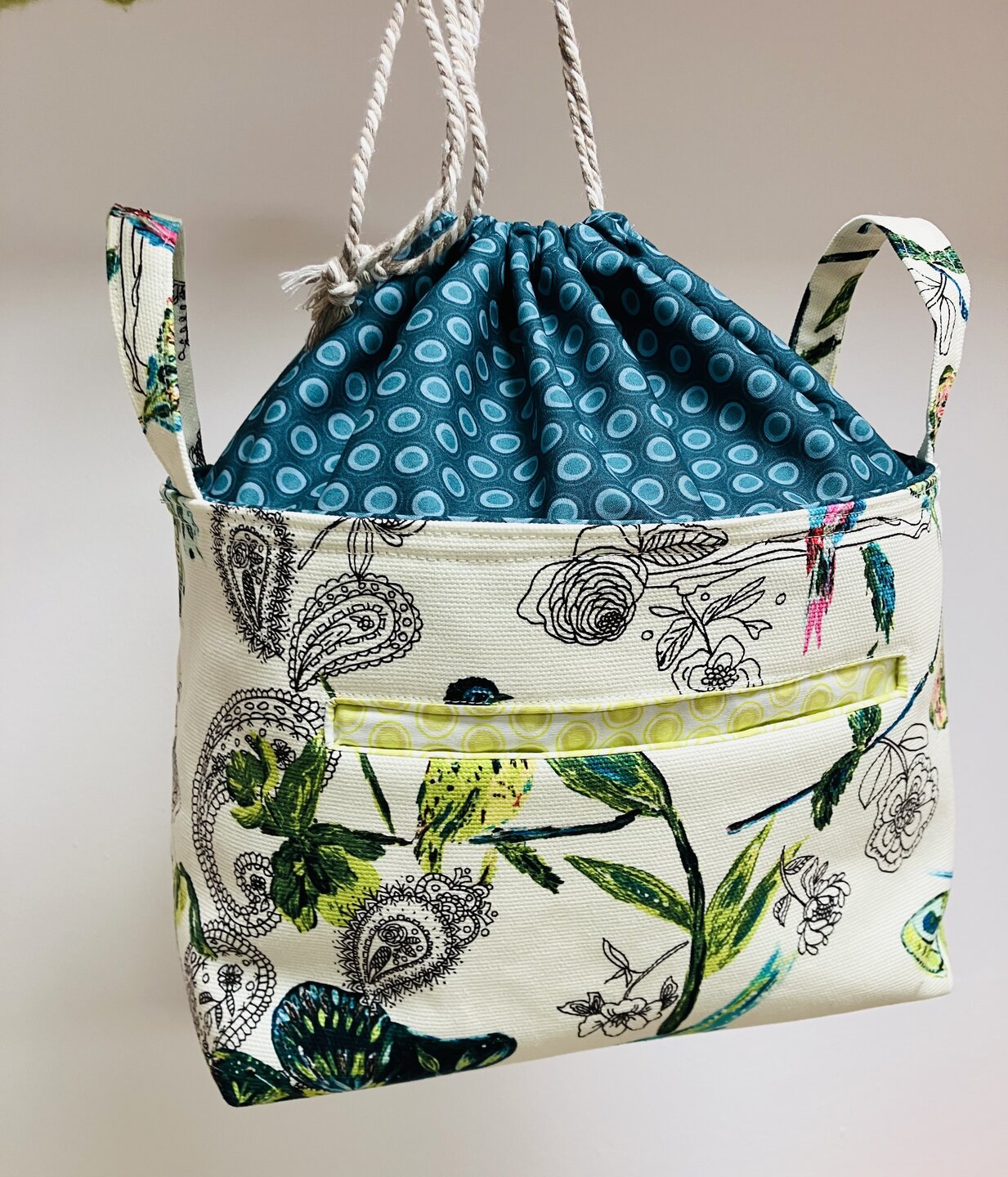 Košík na projekty - handmade 