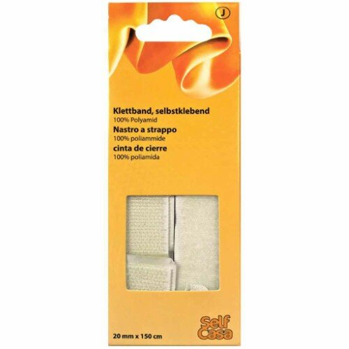 C312301-00000 Páska so suchým zipsom, samolepiaca, 20 mm x 150 cm, biela