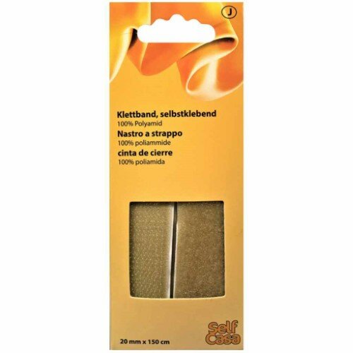 C312300-00000 Páska so suchým zipsom, samolepiaca, 20 mm x 150 cm, béžová