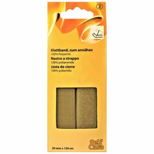 C311300-00000 Páska so suchým zipsom, na prišitie, 20mmx150cm, béžová