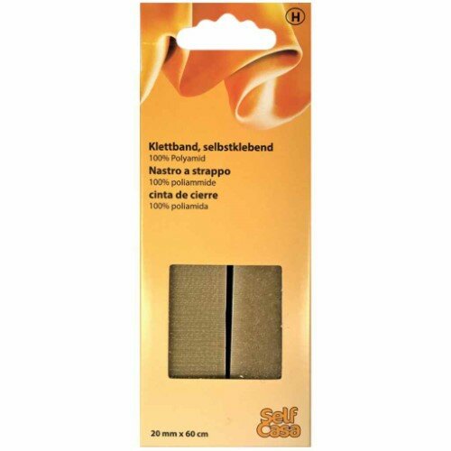 C312200-00000 Páska so suchým zipsom, samolepiaca, 20mmx60cm, béžová