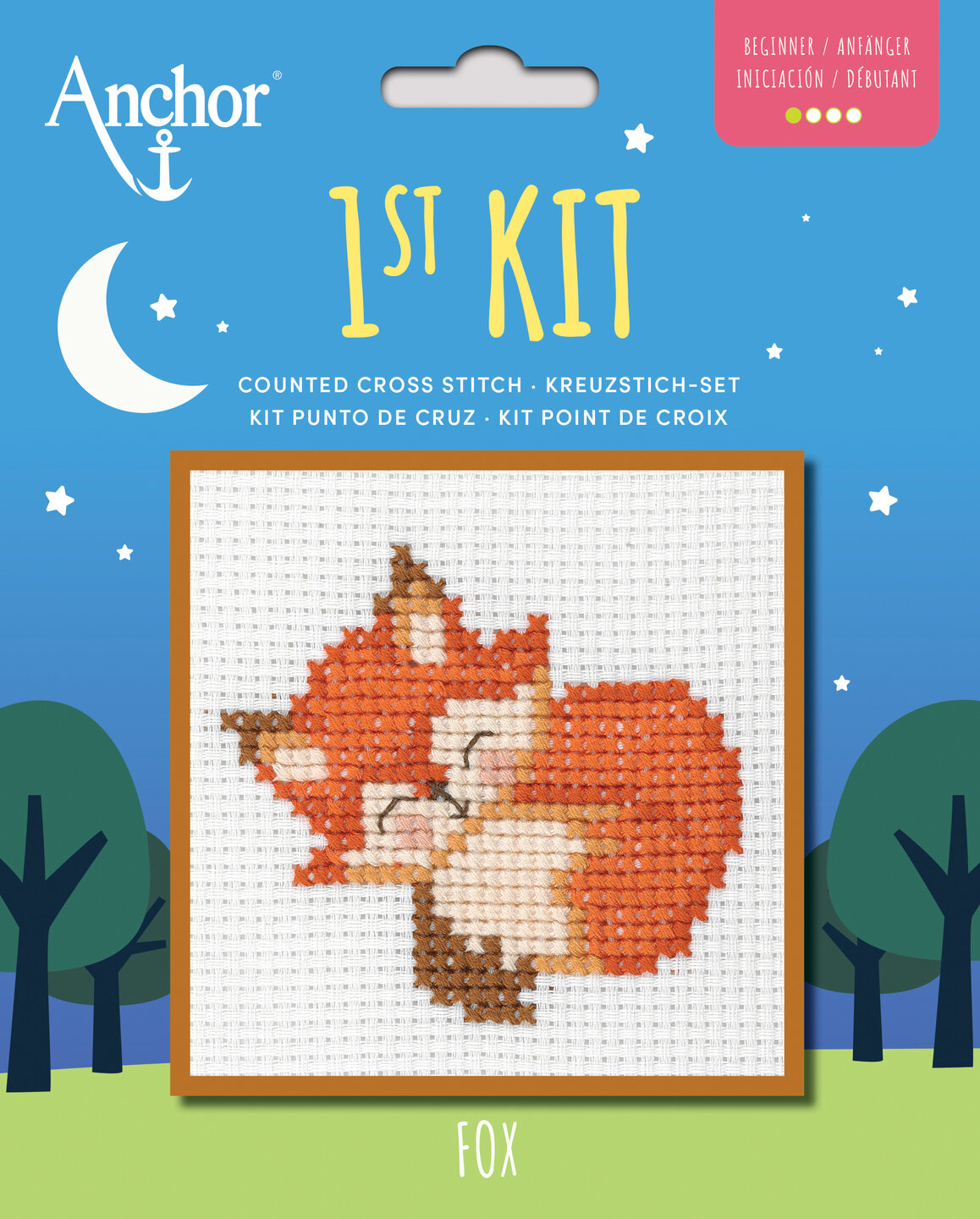 3690000-10034 ANCHOR 1ST KIT FOX CROSS STITCH