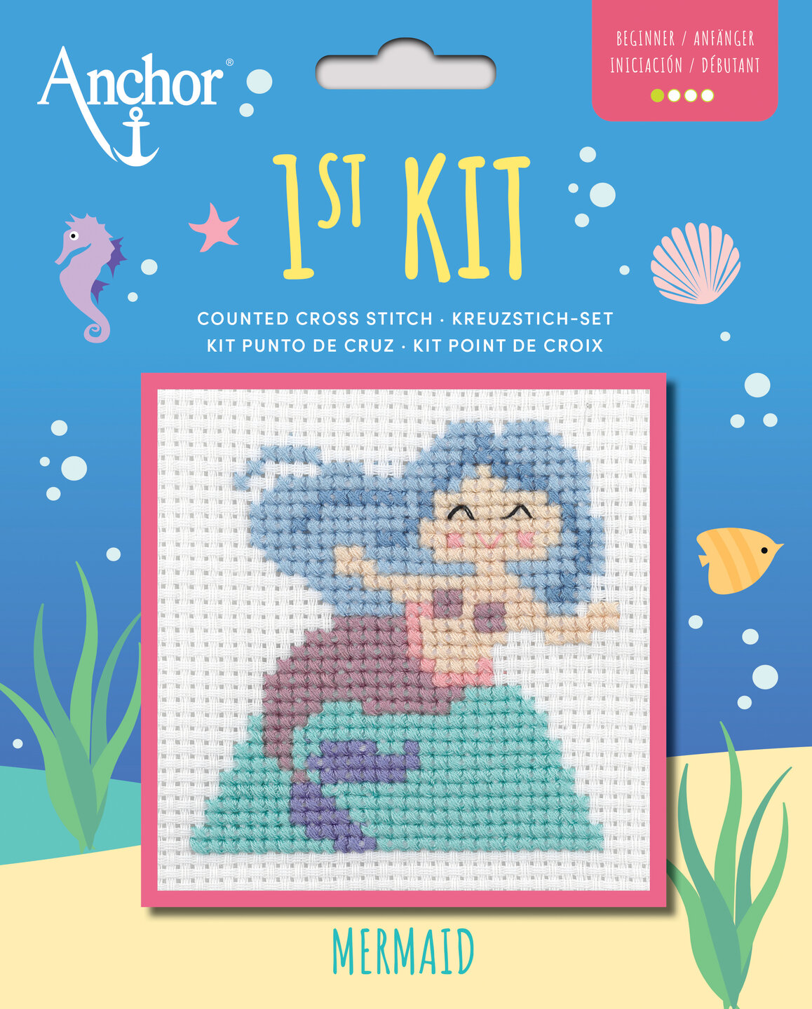 3690000-10036 ANCHOR 1ST KIT MERMAID CROSS STITCH