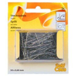 C111002-00000 Špendlíky rovné, 30 x 60 mm, 15 gr., stříbrné