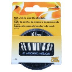 C126001-00000 Šicí, gobelínové a látací jehly, různe, 30 ks., stříbrné