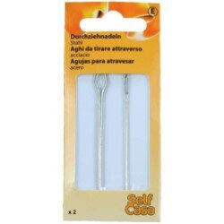 C134019-00000 Sada ihiel s veľkým očkom, 2 ks, strieborne