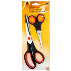 C181002-00000 Súprava ručných nožníc, 22 cm + 13 cm, strieborné