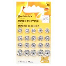 C194611-00000 Patentky, 6 - 11 mm, 20 ks, stříbrné