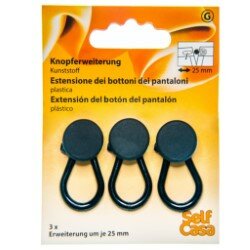 C241008-00000 
Prodlužovače knoflíků, černé, 3 ks. (do 25 mm)